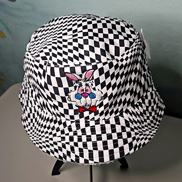 Walt Disney Other - Alice In Wonderland Bucket Hat, And 70th Anniversary Bag Strap Charm. NWT